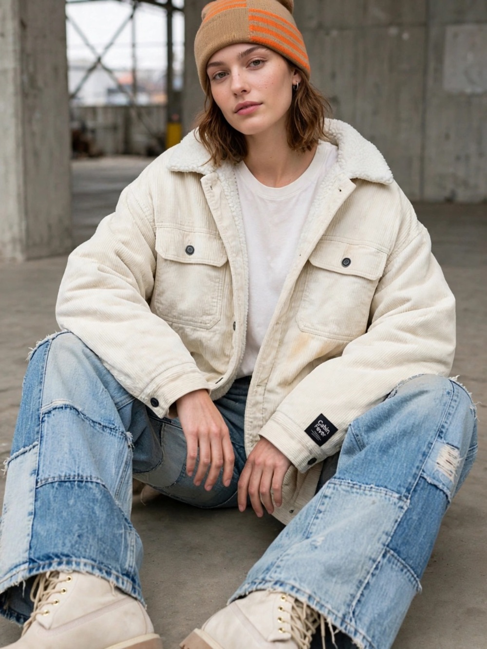 Cabin Fever cotton corduroy Sherpa collar jacket